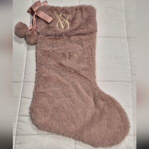 Victoria's Secret Pink Faux Fur Stocking